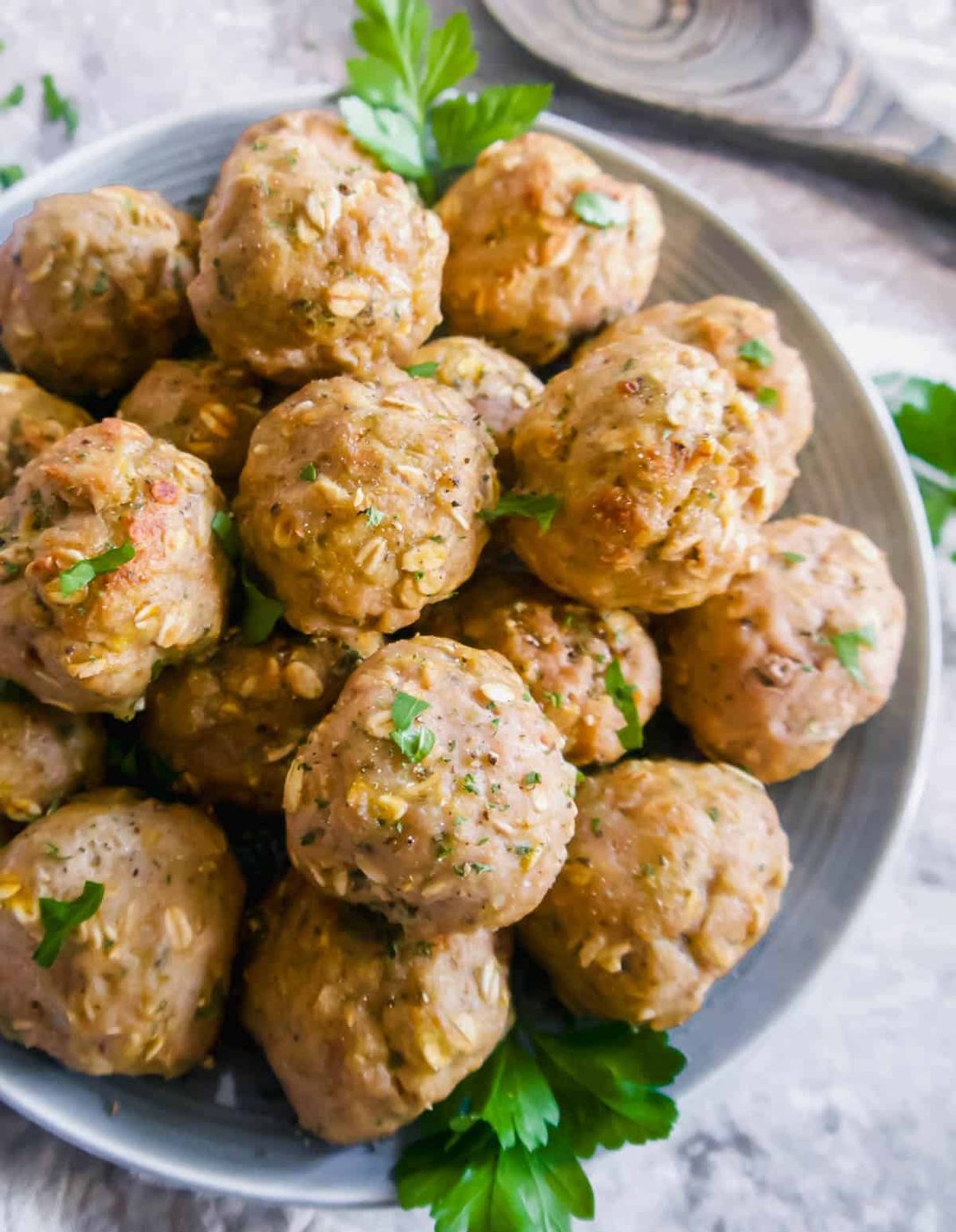 Ground Turkey Meatballs with Oats, Gluten-free, Dairy-free