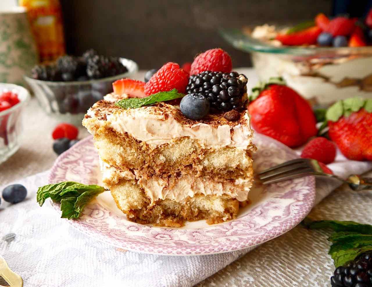 Healthier Coconut Cream Tiramisu
