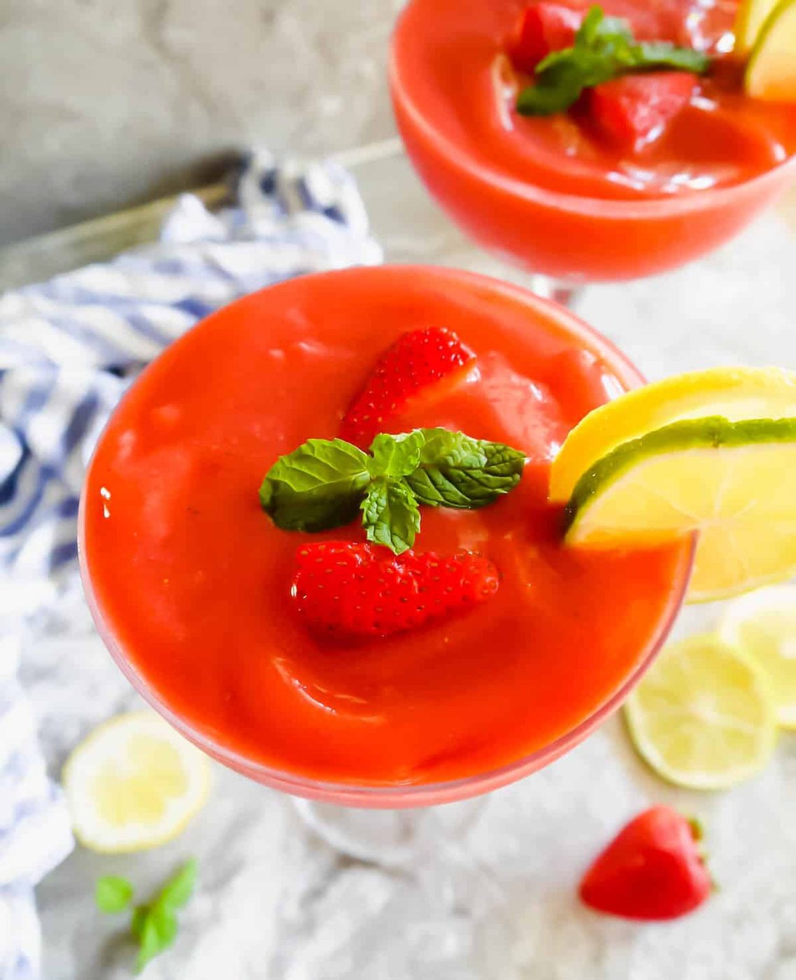Lighter From-scratch Strawberry Daiquiris