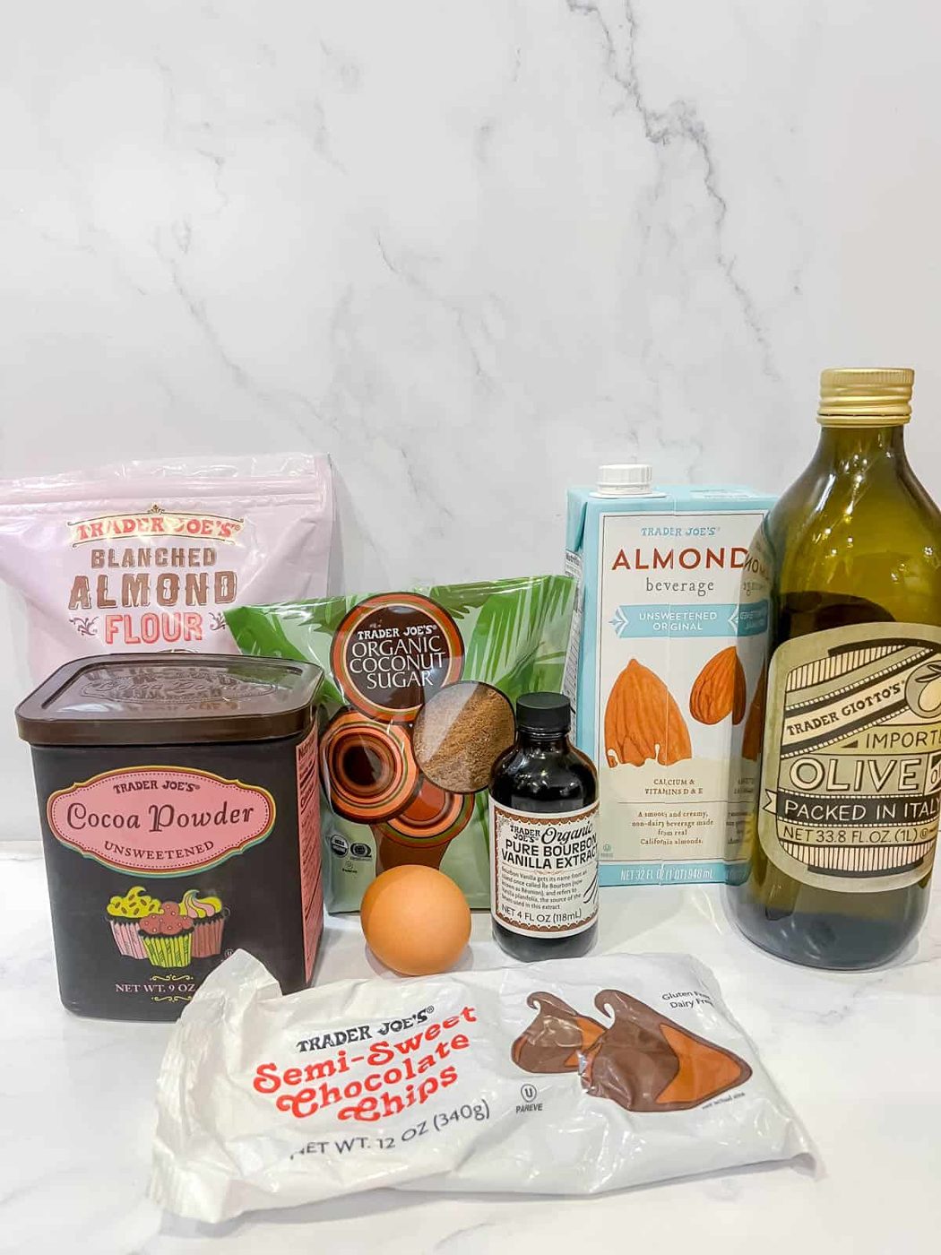 Ingredients needed to make a lighter mug brownie.