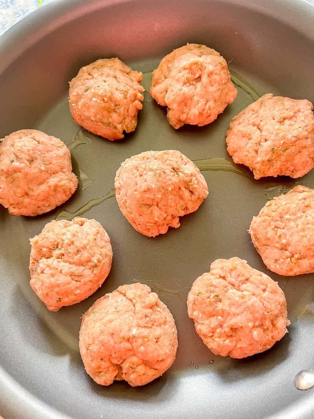 Sausage patties before cooking.