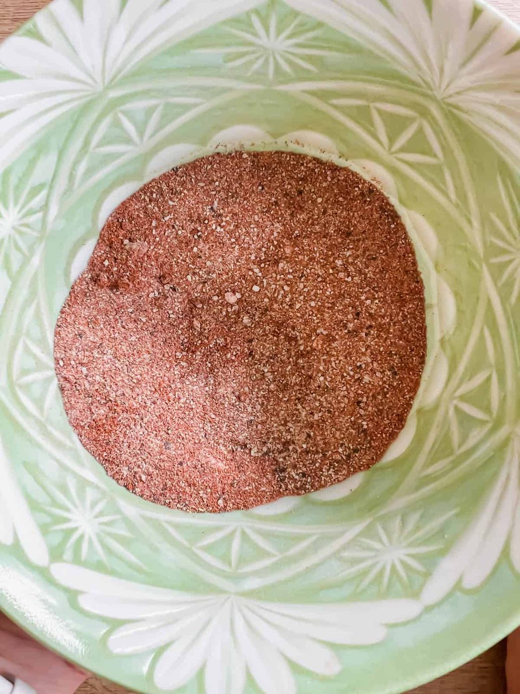 Paprika mixture in a bowl.