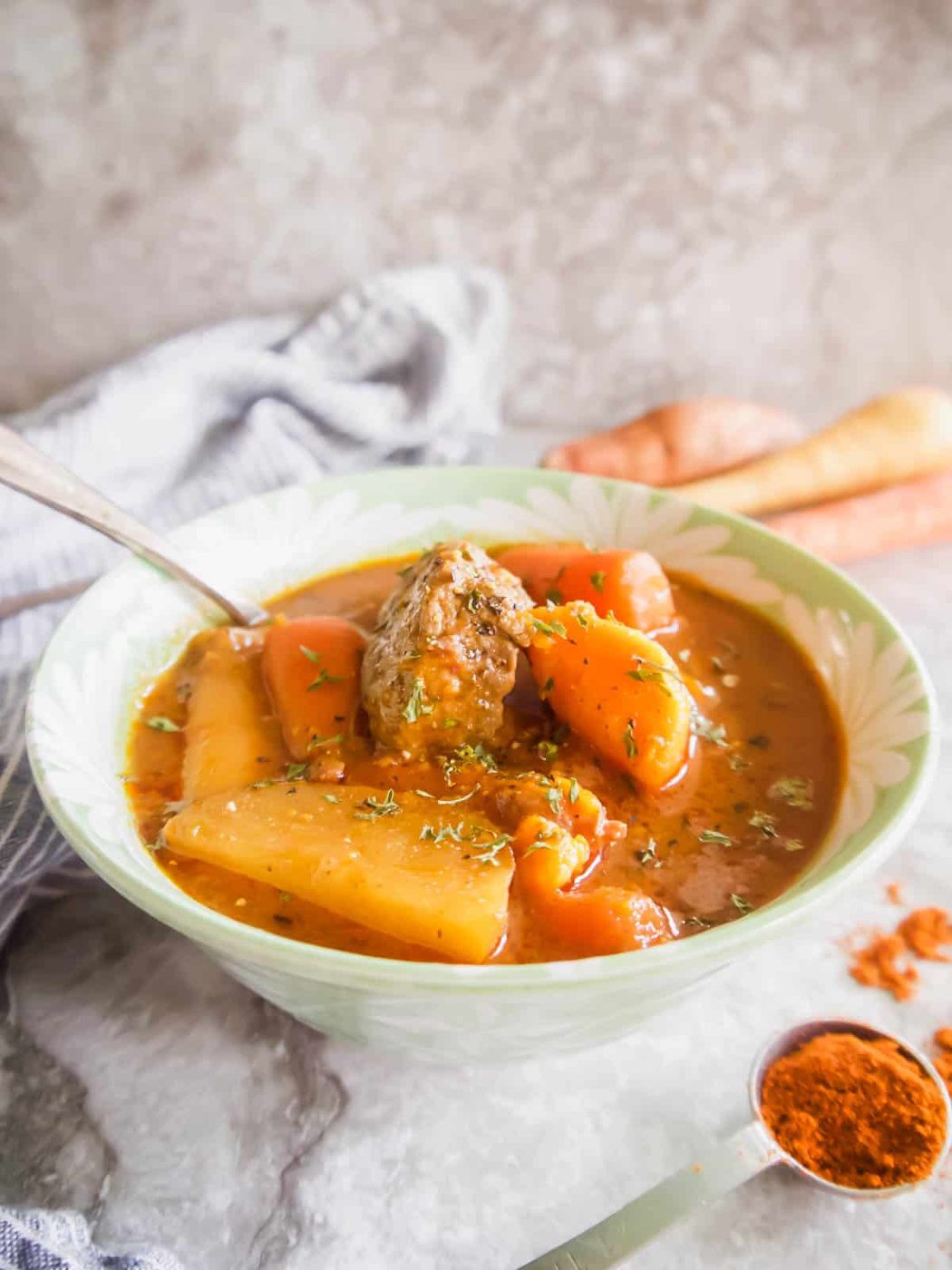 Lighter Slow Cooker Hungarian Goulash Beef Stew, Paleo, Gluten-free