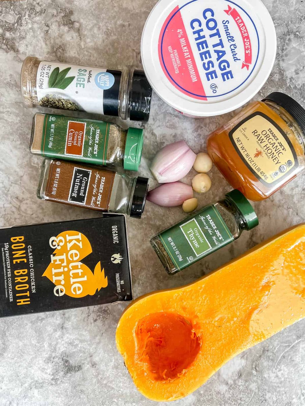 High protein butternut squash soup ingredients.