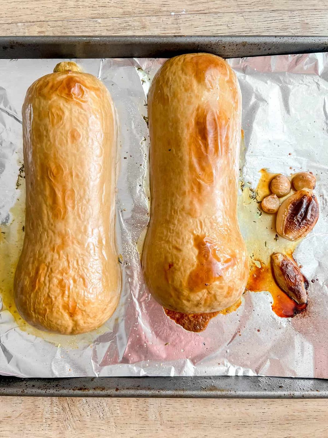 Butternut squash after roasting.