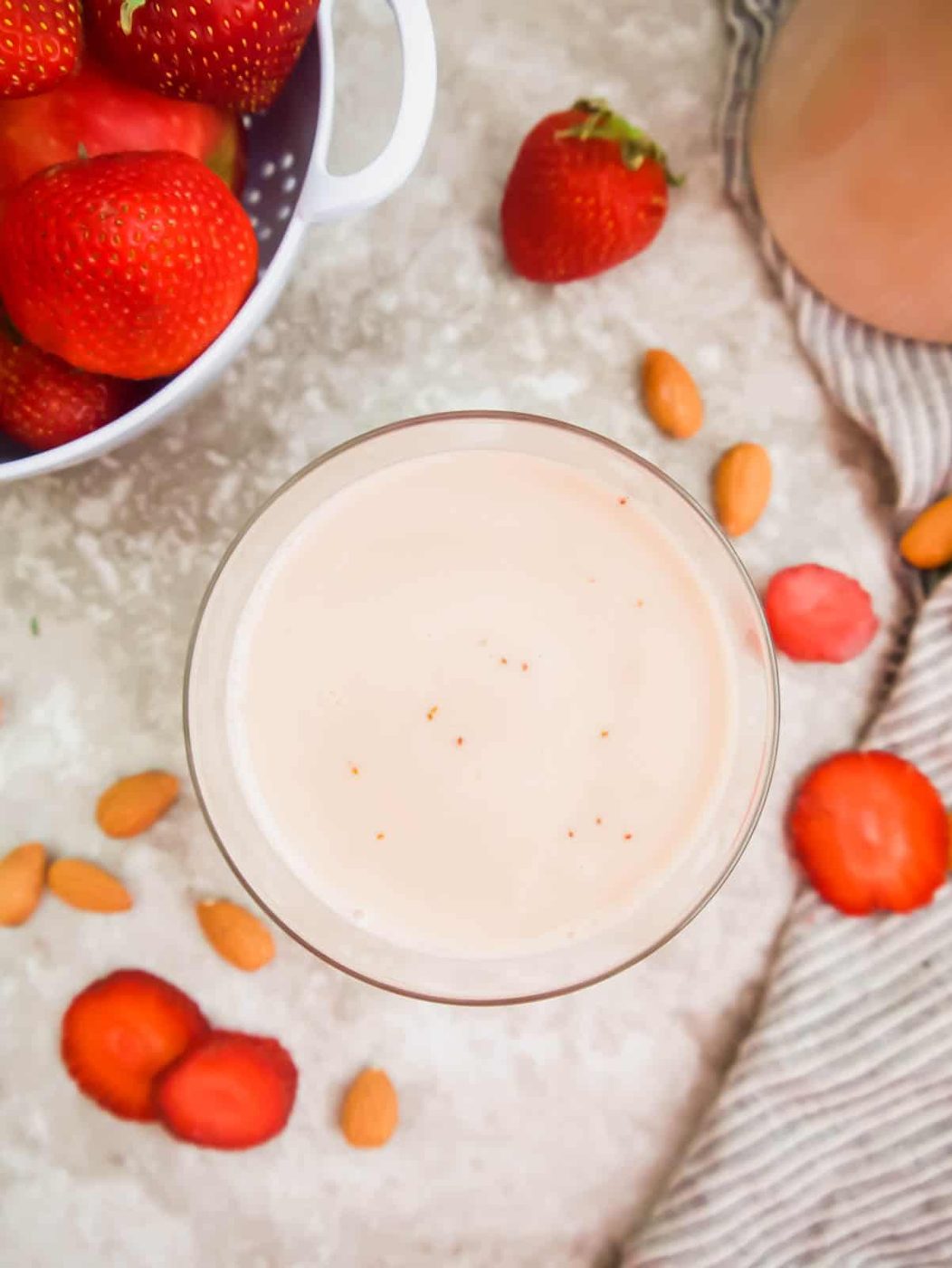 From-scratch Strawberry Almond Milk (Paleo, GF)