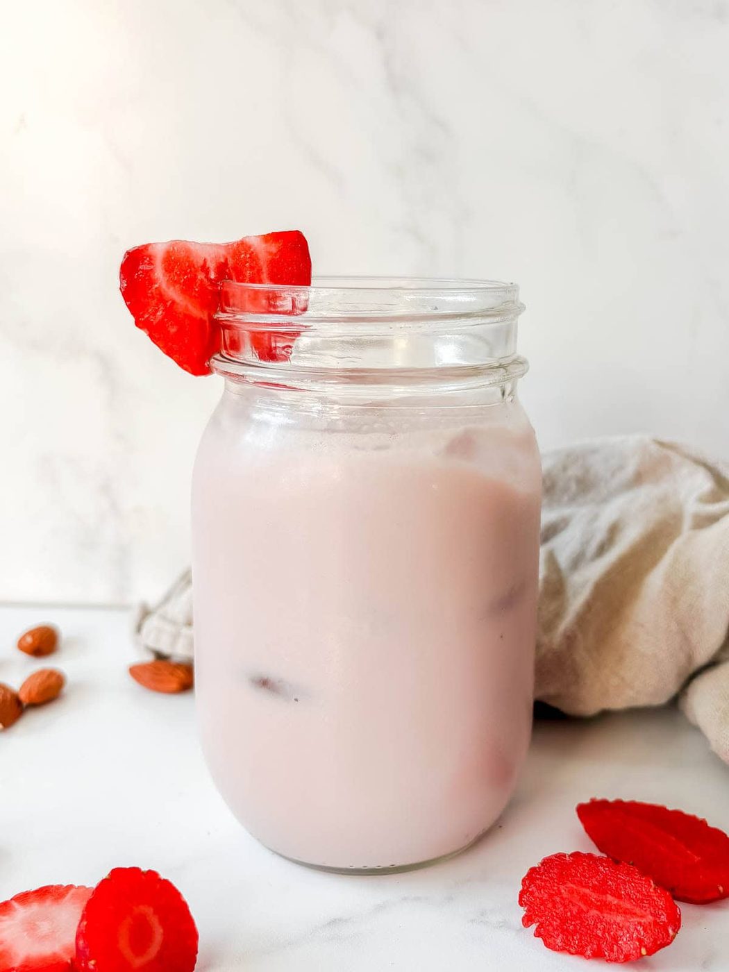 Strawberry Almond Milk, Vegan, Dairy-free