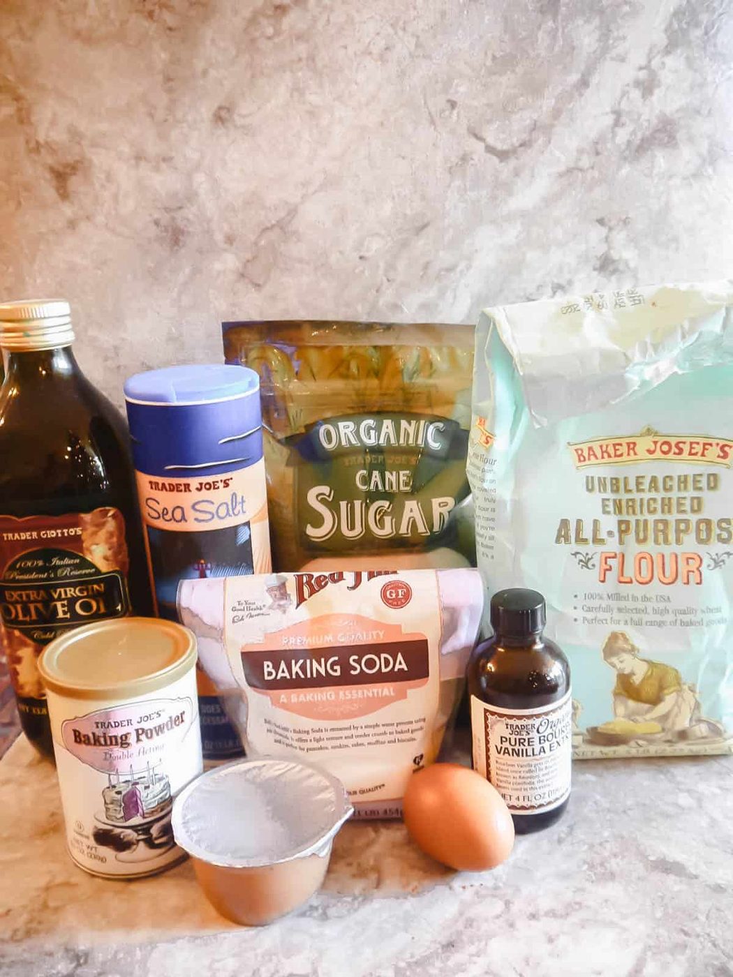 Ingredients needed to make sugar cookie recipe with lemon.