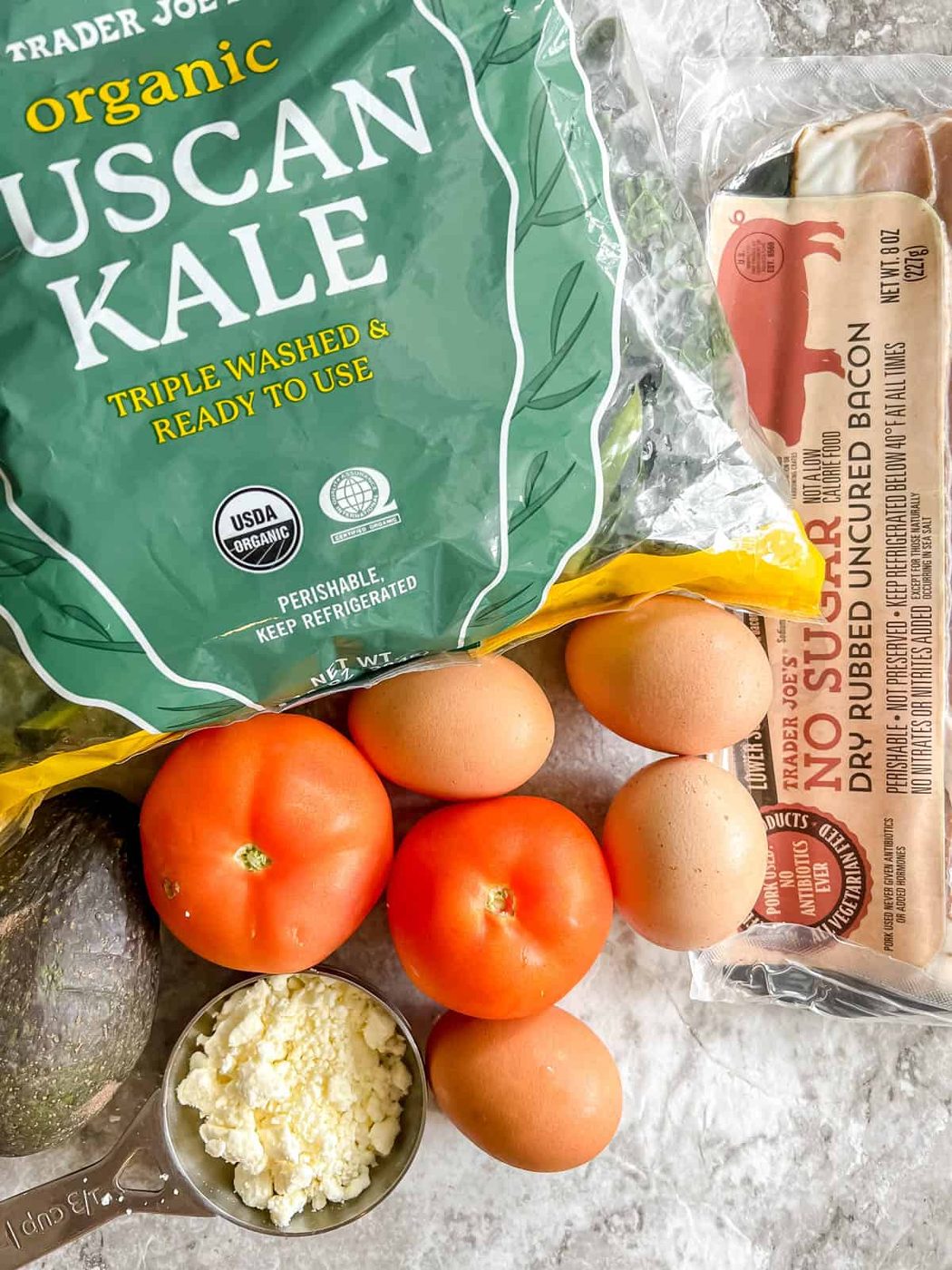 Ingredients needed to make lighter cobb salad.