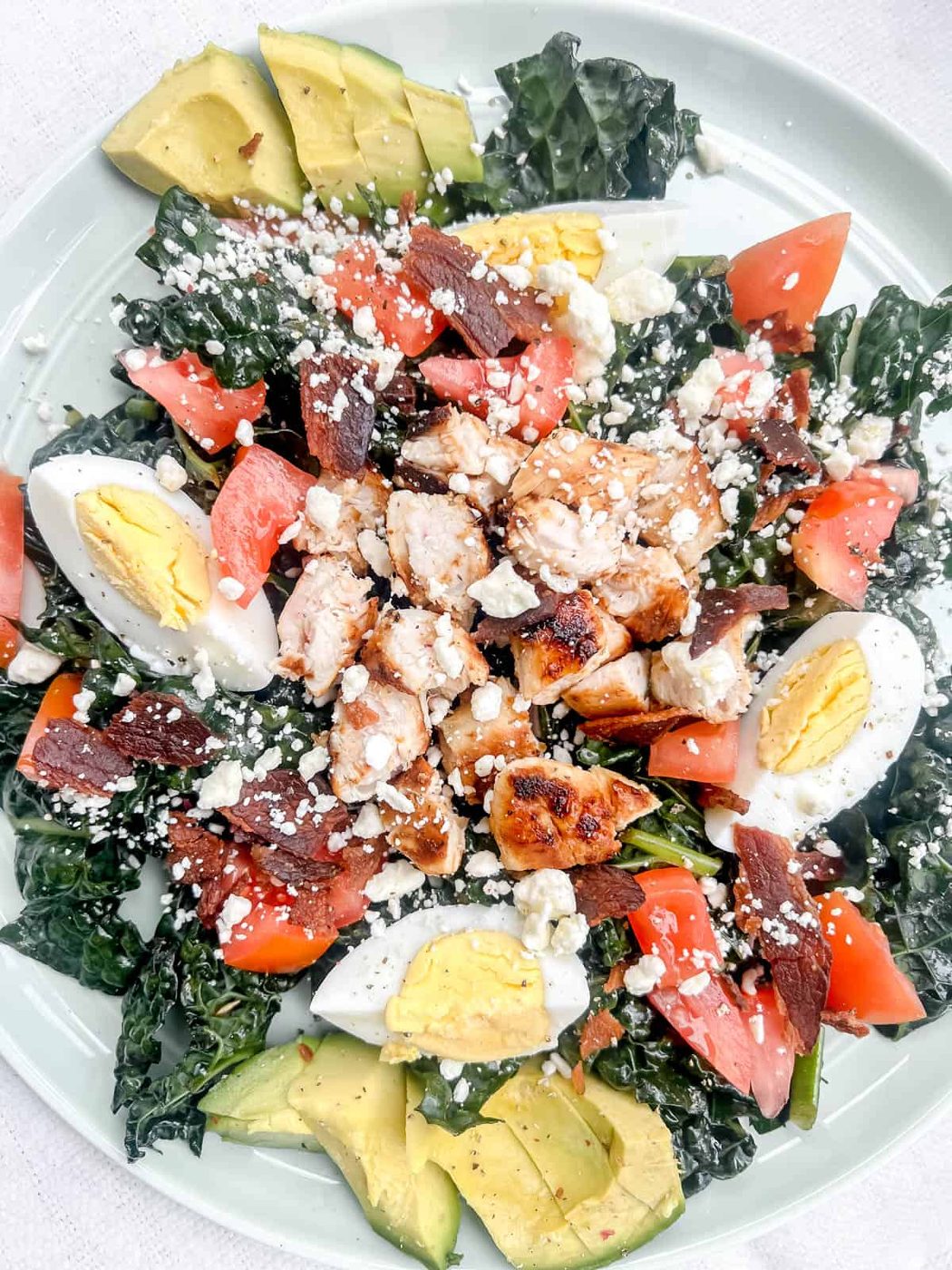 Lighter Kale Cobb Salad