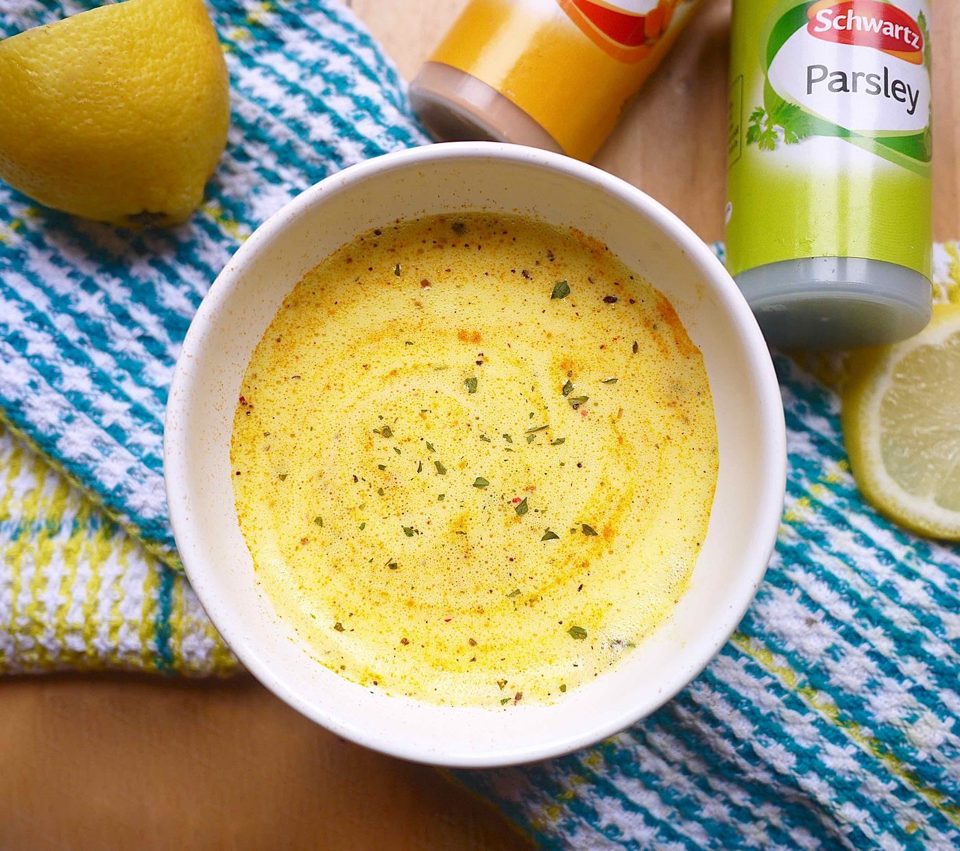 Lemony Turmeric & Pepper Egg Yolk Dressing, paleo, GF
