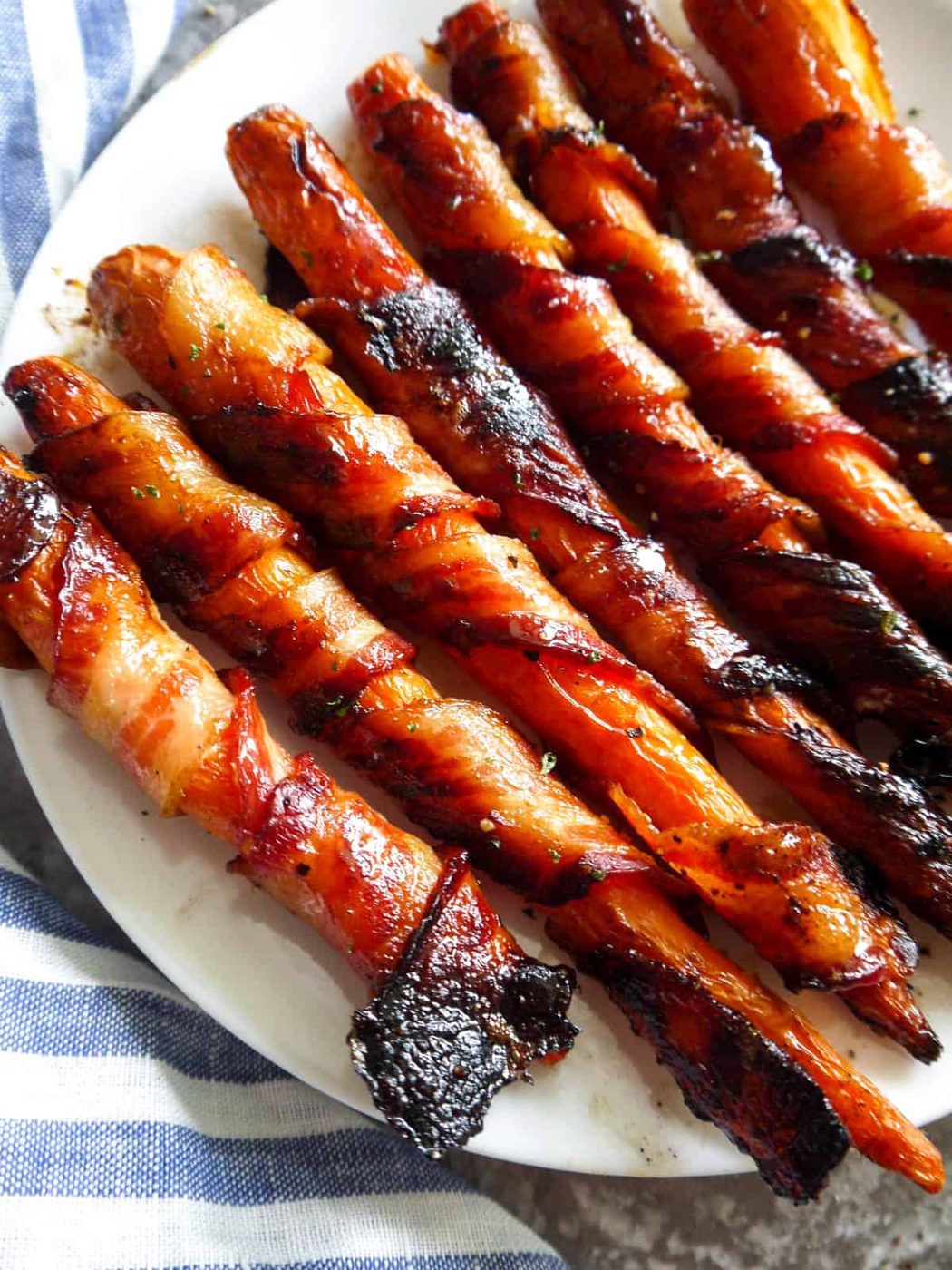 Maple Bacon Wrapped Carrots (Paleo, Gluten-free)