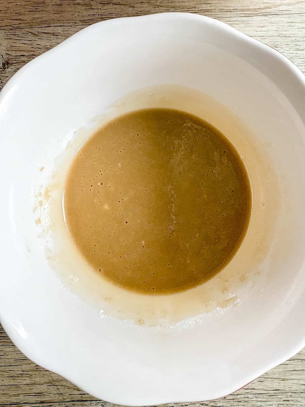 Maple glaze in a bowl.