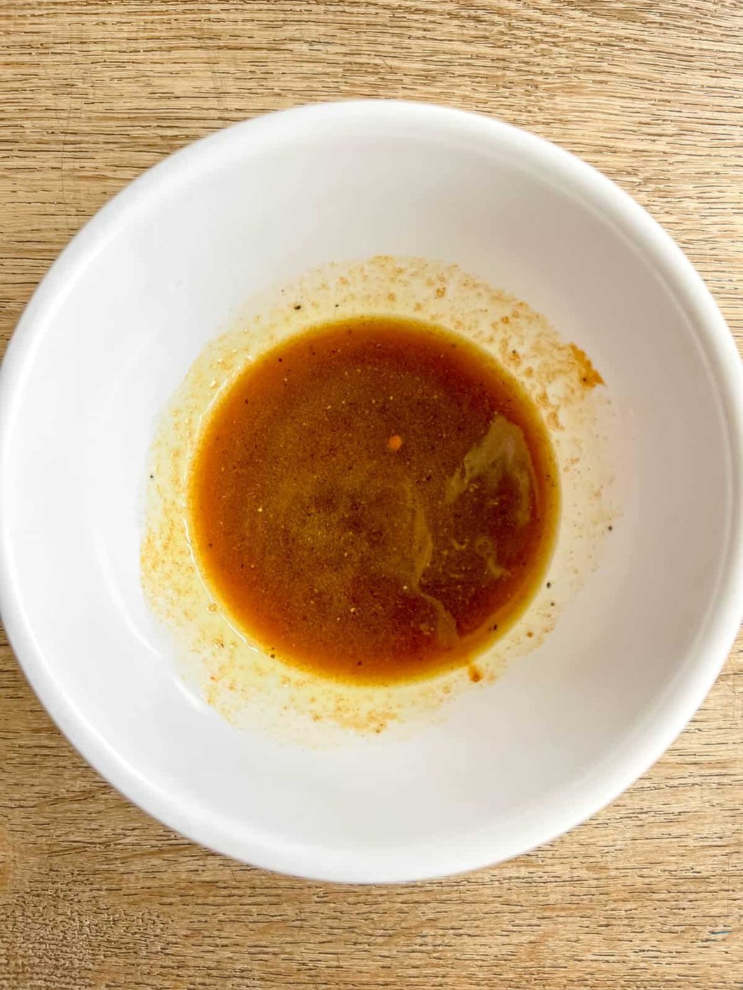 Maple turmeric sauce in a bowl.
