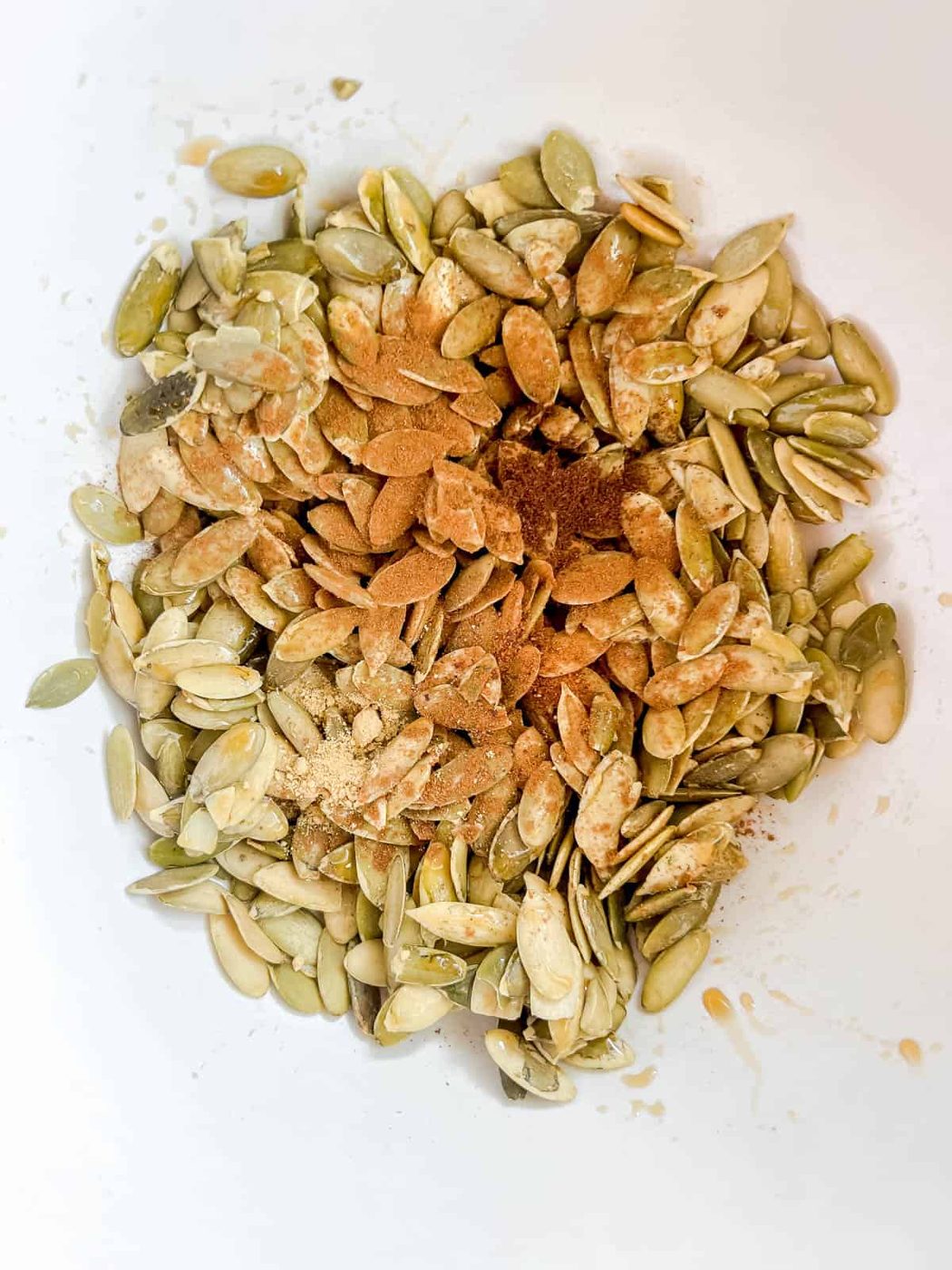 Pepitas with spices in a bowl.