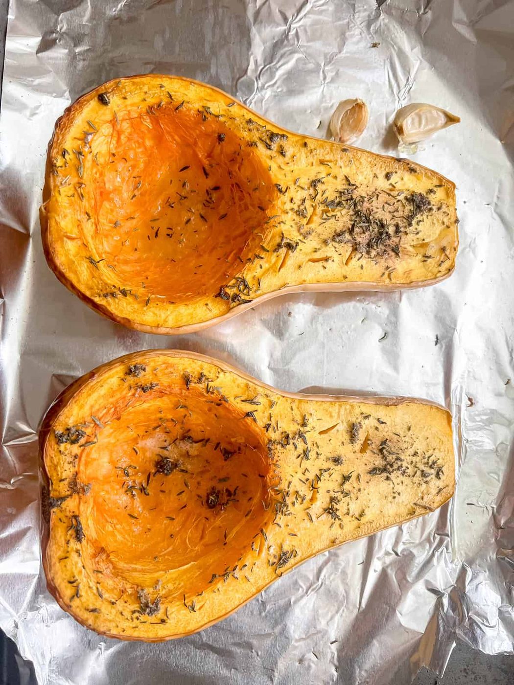 Butternut squash after being roasted.