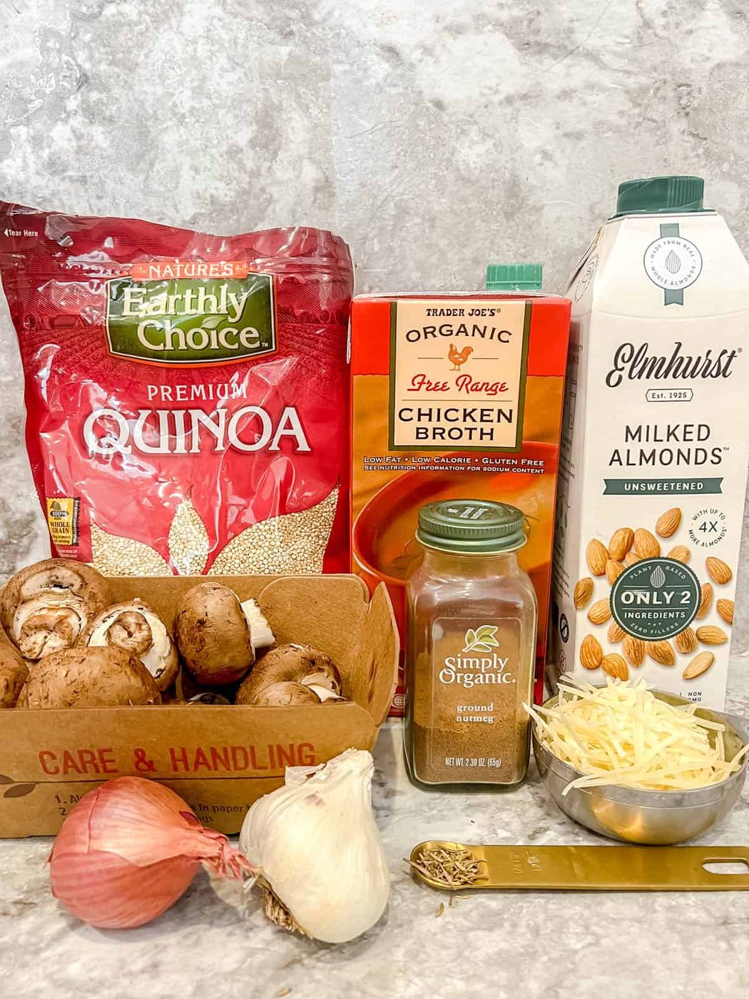 Mushroom Quinoa Risotto ingredients needed.