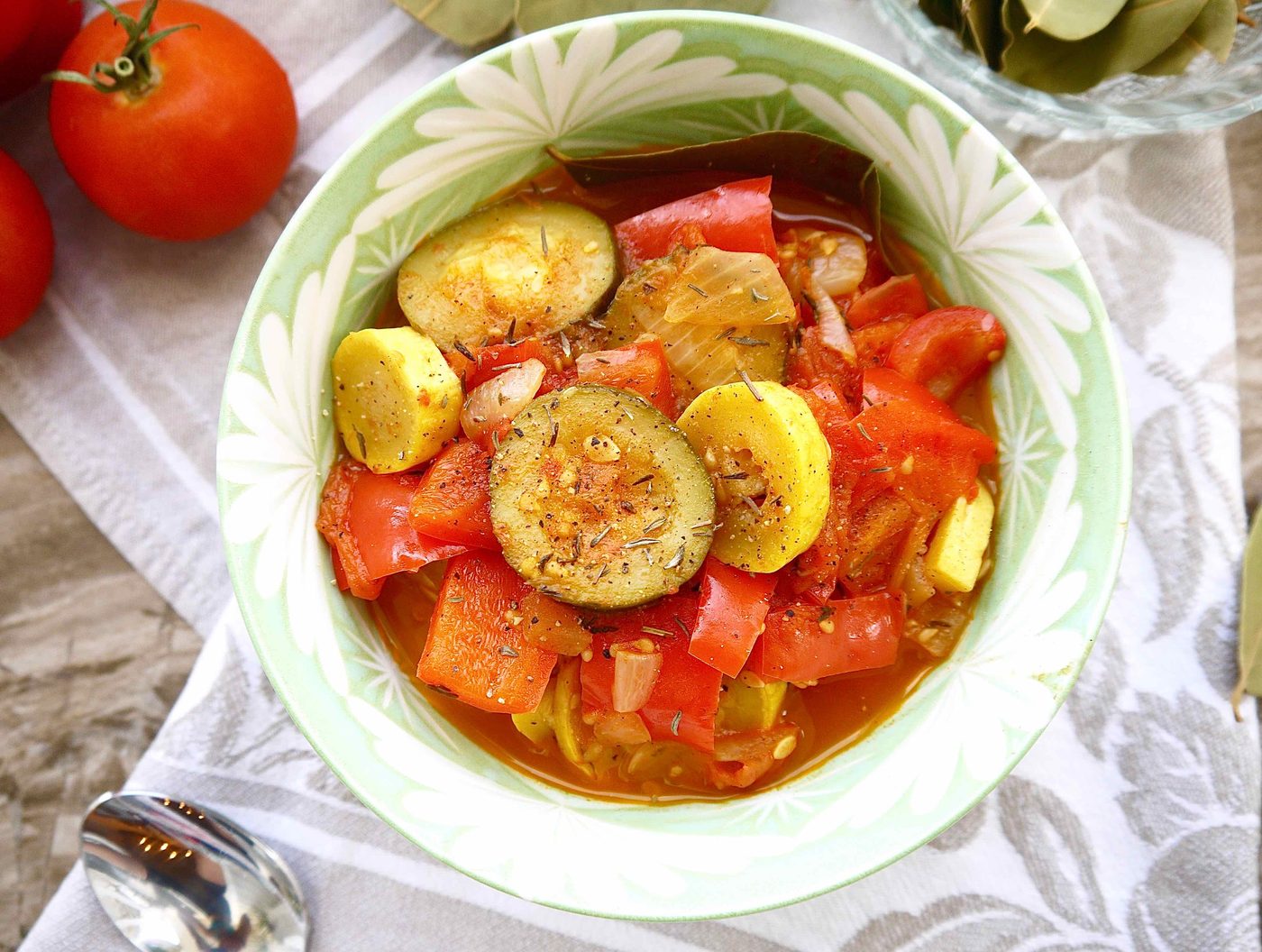 My Mom's Ratatouille, a naturally Paleo lighter recipe. |Perchance To Cook
