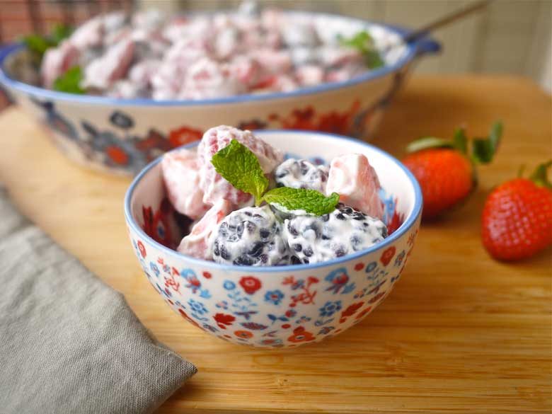 Mixed Berries and Cream (paleo, GF, dairy-free)-My Top 10 Valentine’s Day Desserts Roundup, The Paleo Edition