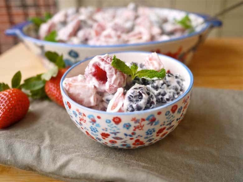 Mixed Berries and Cream (paleo, GF, dairy-free)
