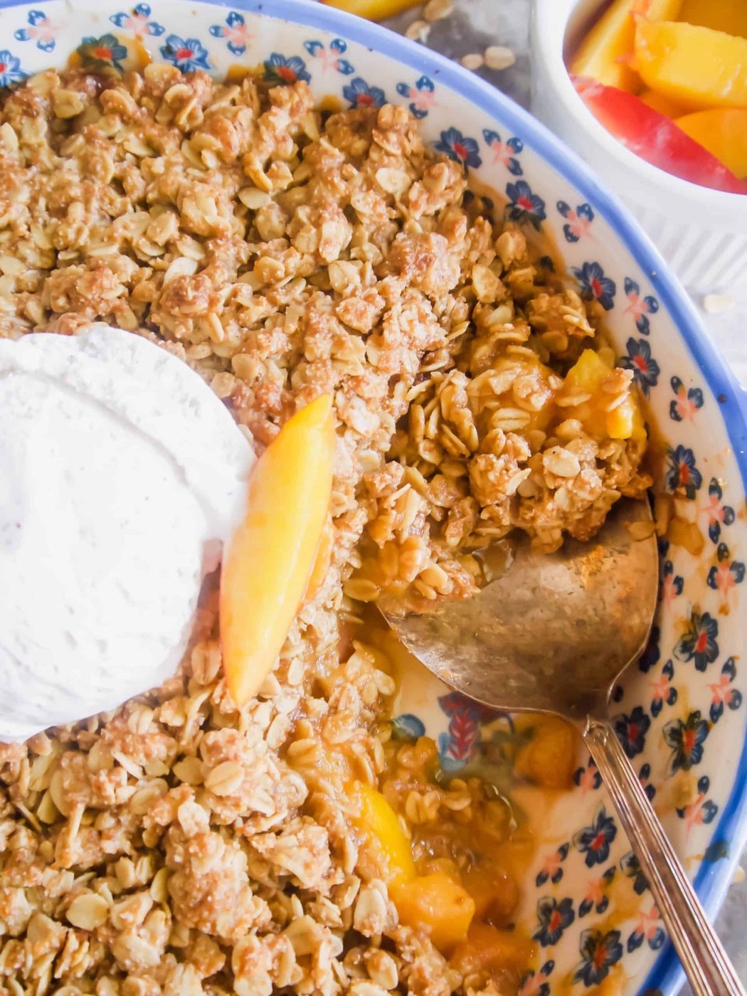 Lighter Nectarine Crisp, Gluten-free, Dairy-free