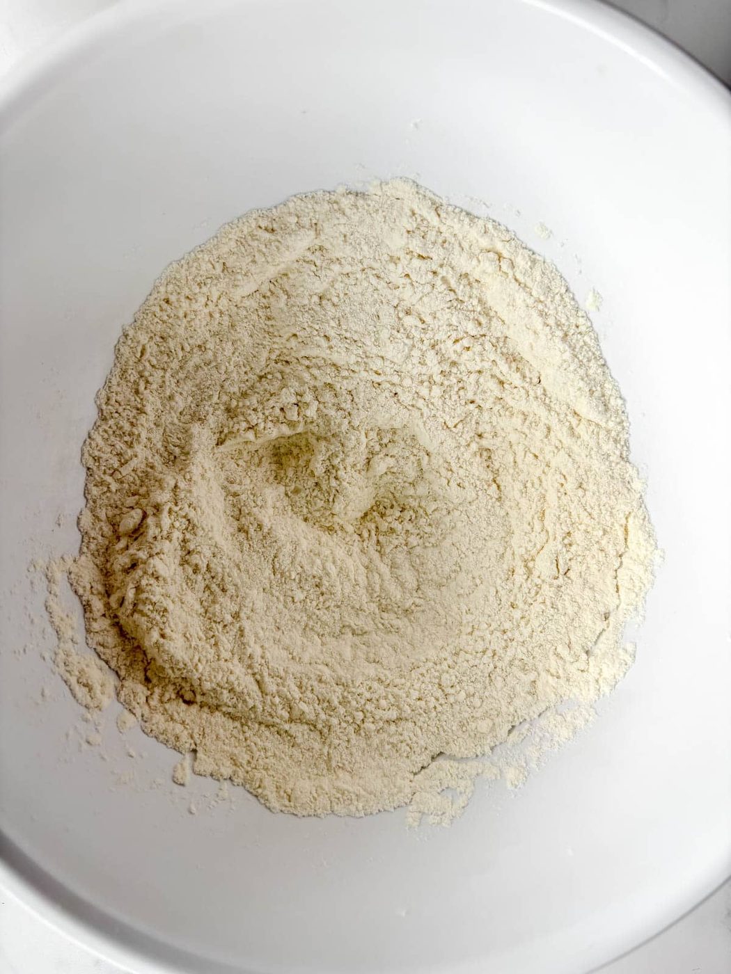 Flour mixture for olive oil brownies.
