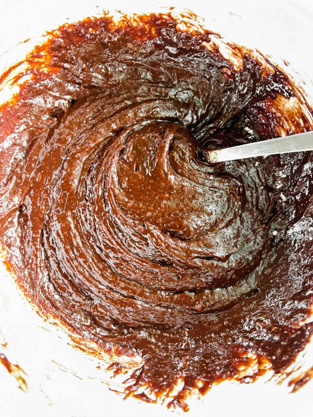 Olive oil brownie batter.