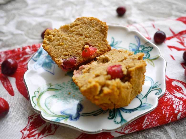 Cranberry Orange Pound Cake Muffins (Paleo, GF)