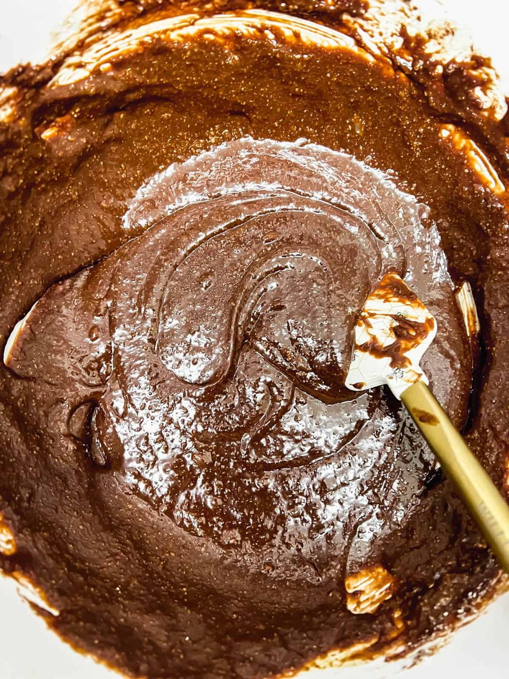 The wet and dry ingredients mixed together.