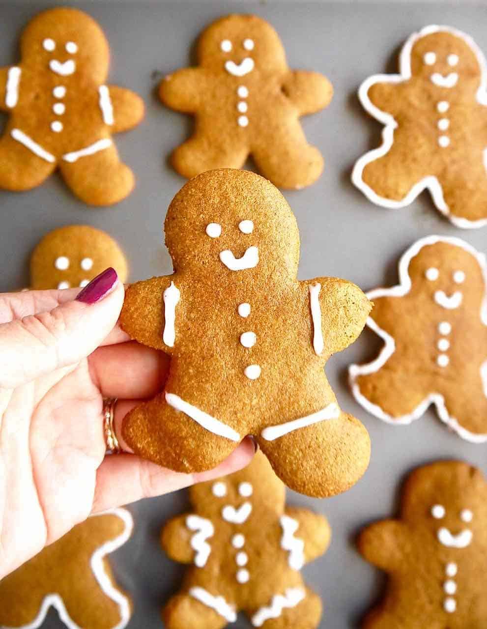 Paleo Almond Flour Gingerbread Men Cookies, Grain-free & Dairy-free