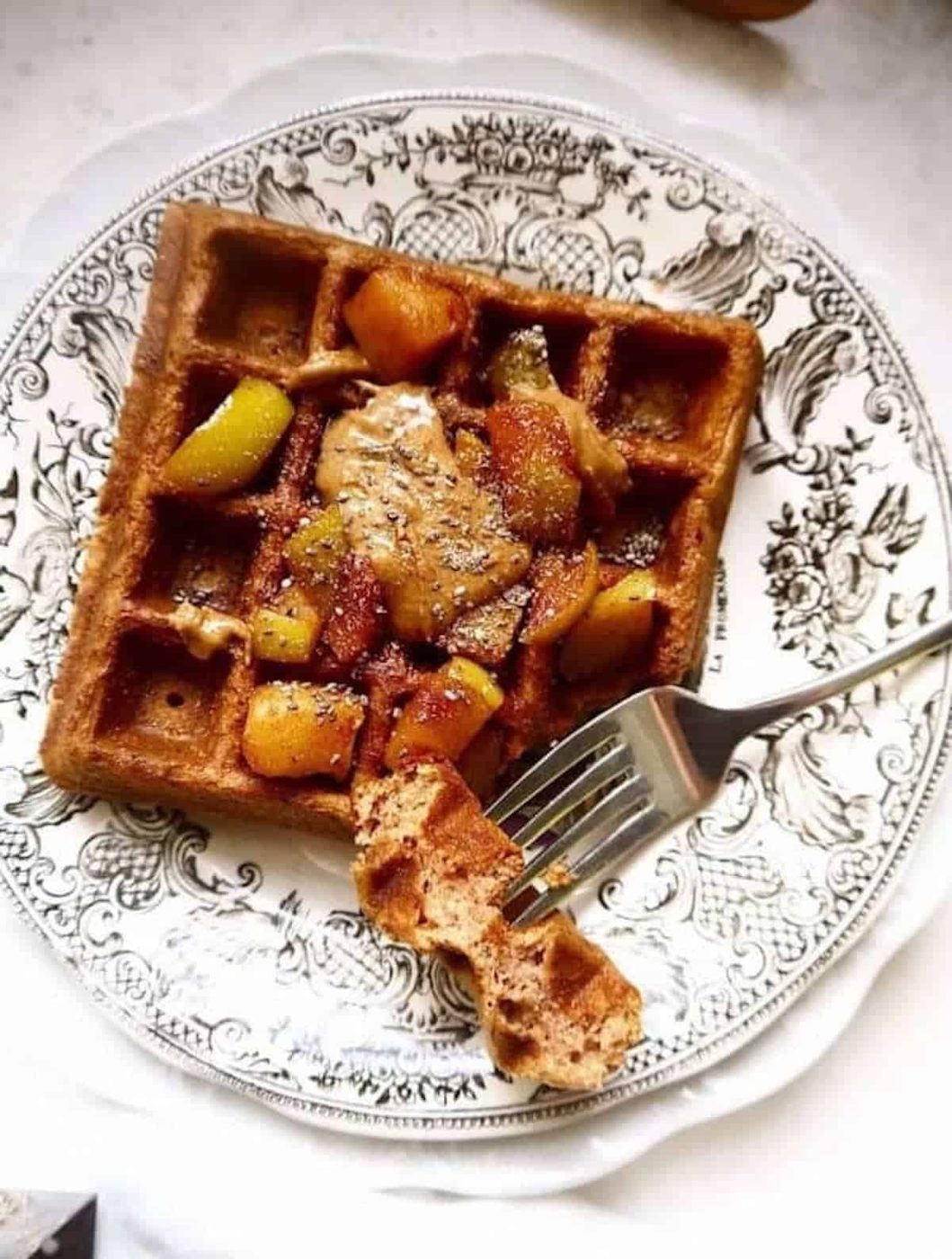 Gluten free Apple Cinnamon Waffles, Paleo