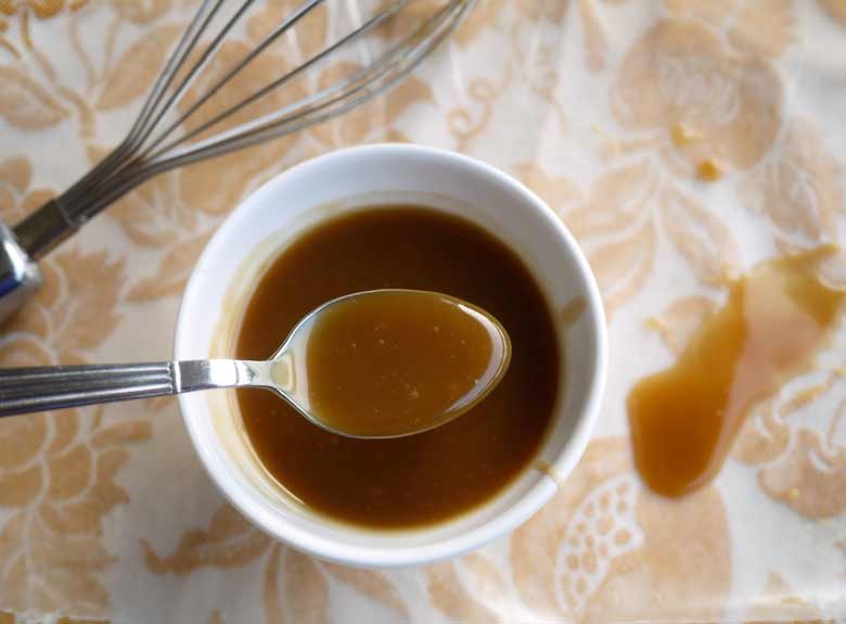 Paleo Caramel Sauce (GF)- made out of coconut oil, maple syrup and coconut cream/milk.