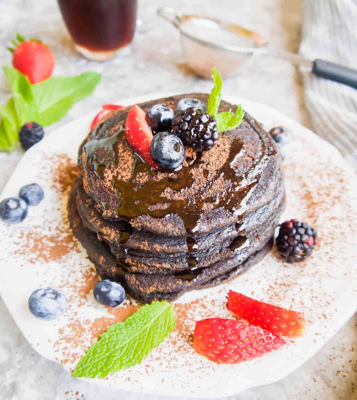Paleo Carob Pancakes, GF
