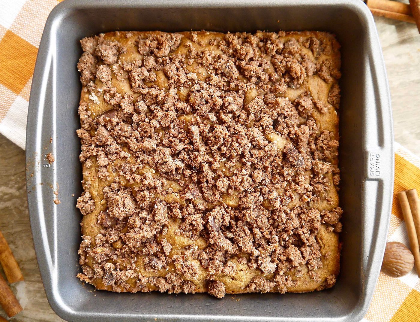 Chestnut flour coffee cake after baking.