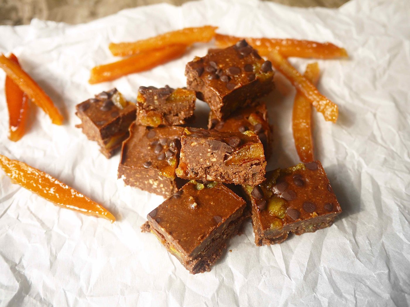 Paleo Chocolate and Candied Orange Peel Freezer Fudge (GF)- sophisticated, flavorful, Paleo dessert