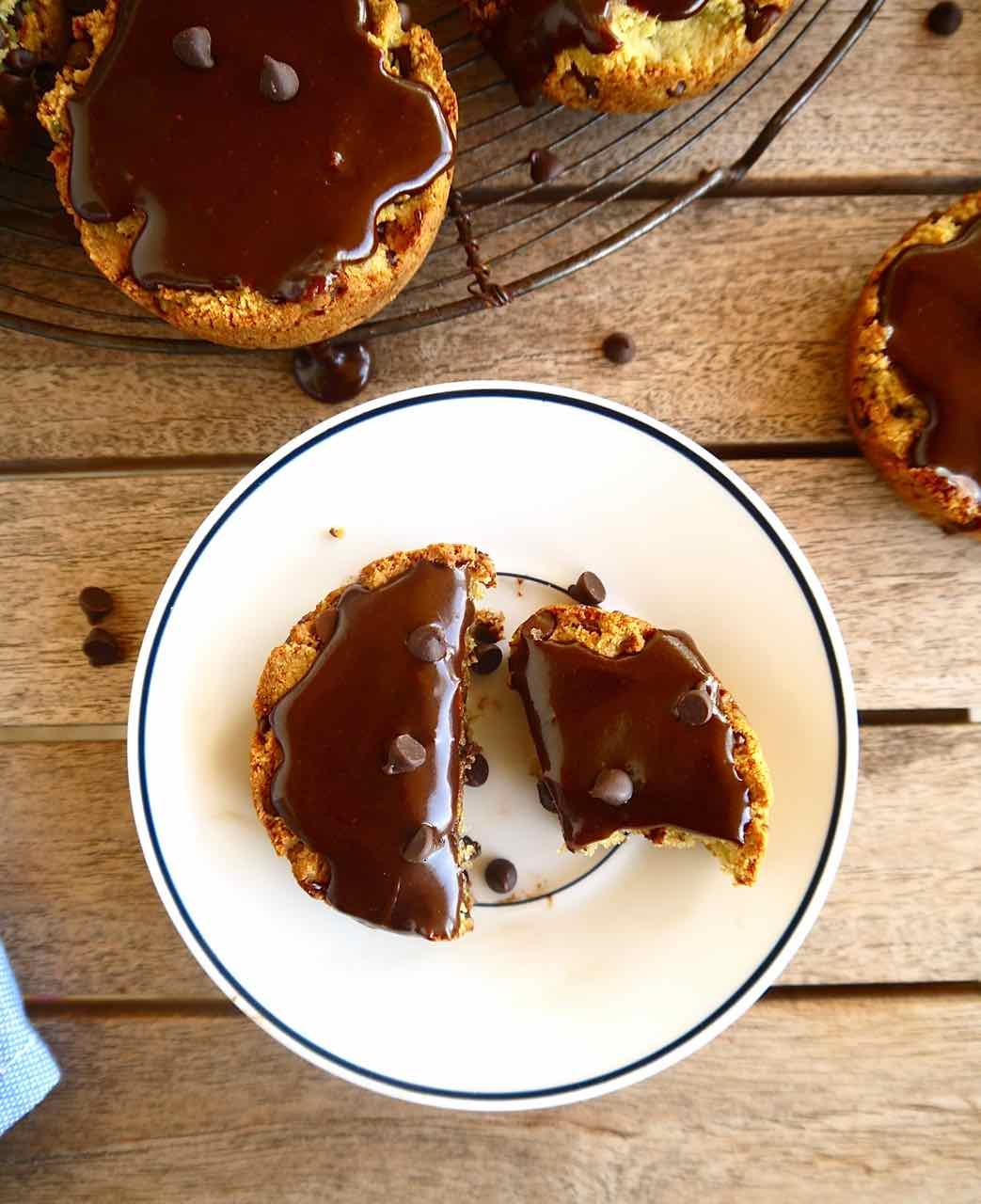 Paleo Chocolate Chip Cookie Cake Cupcakes