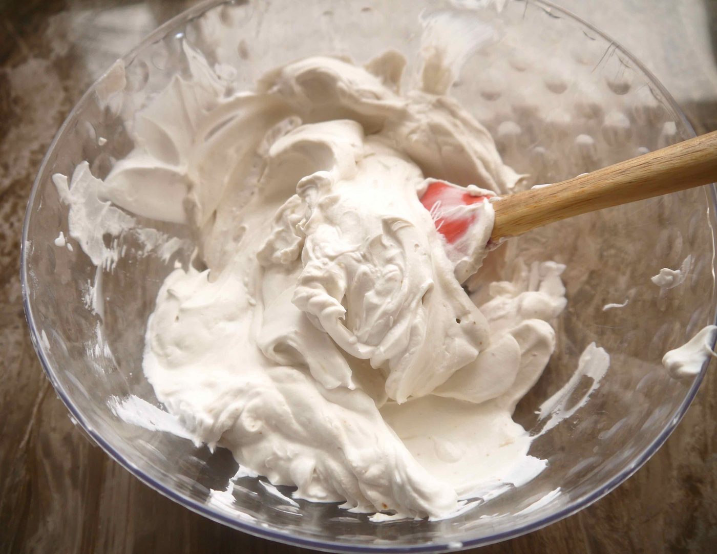 Coconut cream whipped up.