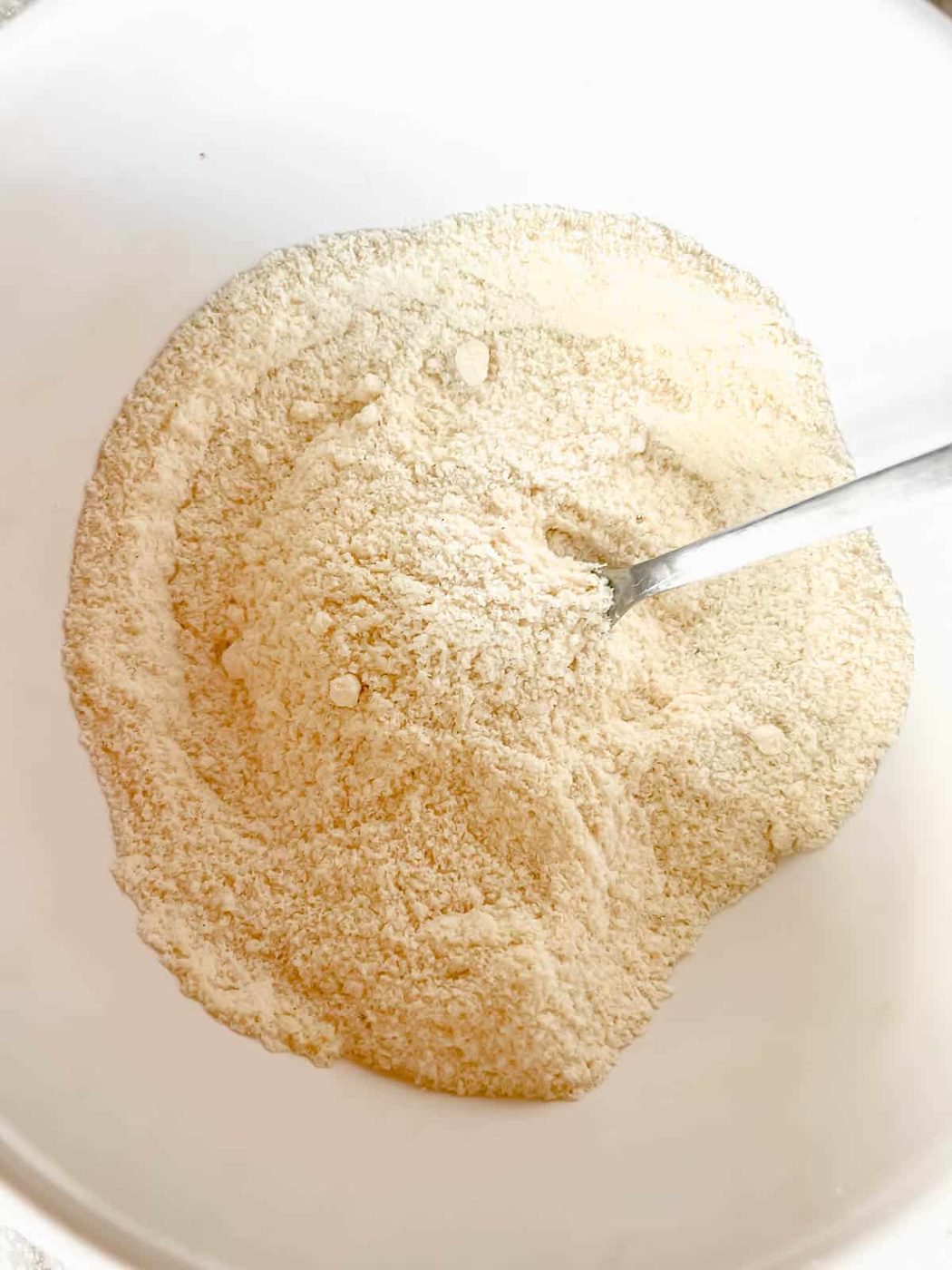 Dry ingredients mixed together.
