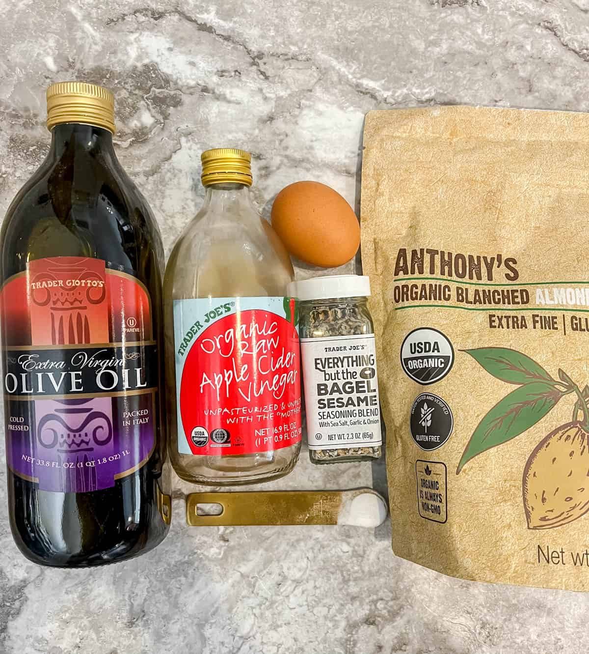 Ingredients needed to make paleo crackers.