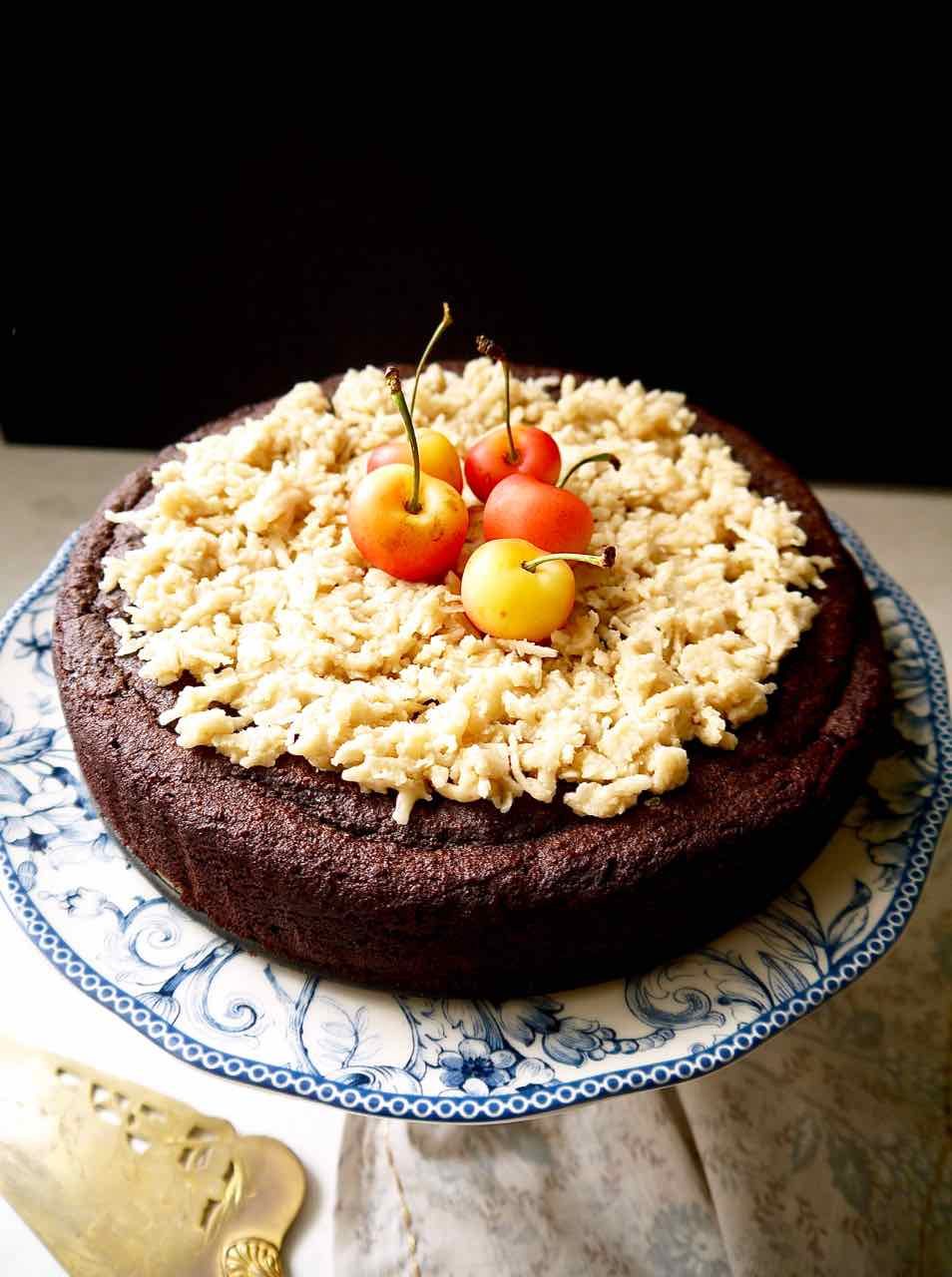 Gluten-free Dairy-free German Chocolate Cake, Paleo