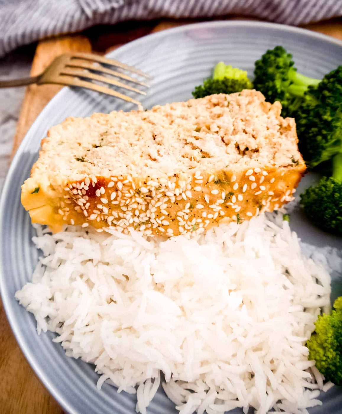 Lighter meatloaf recipe with honey and sesame.