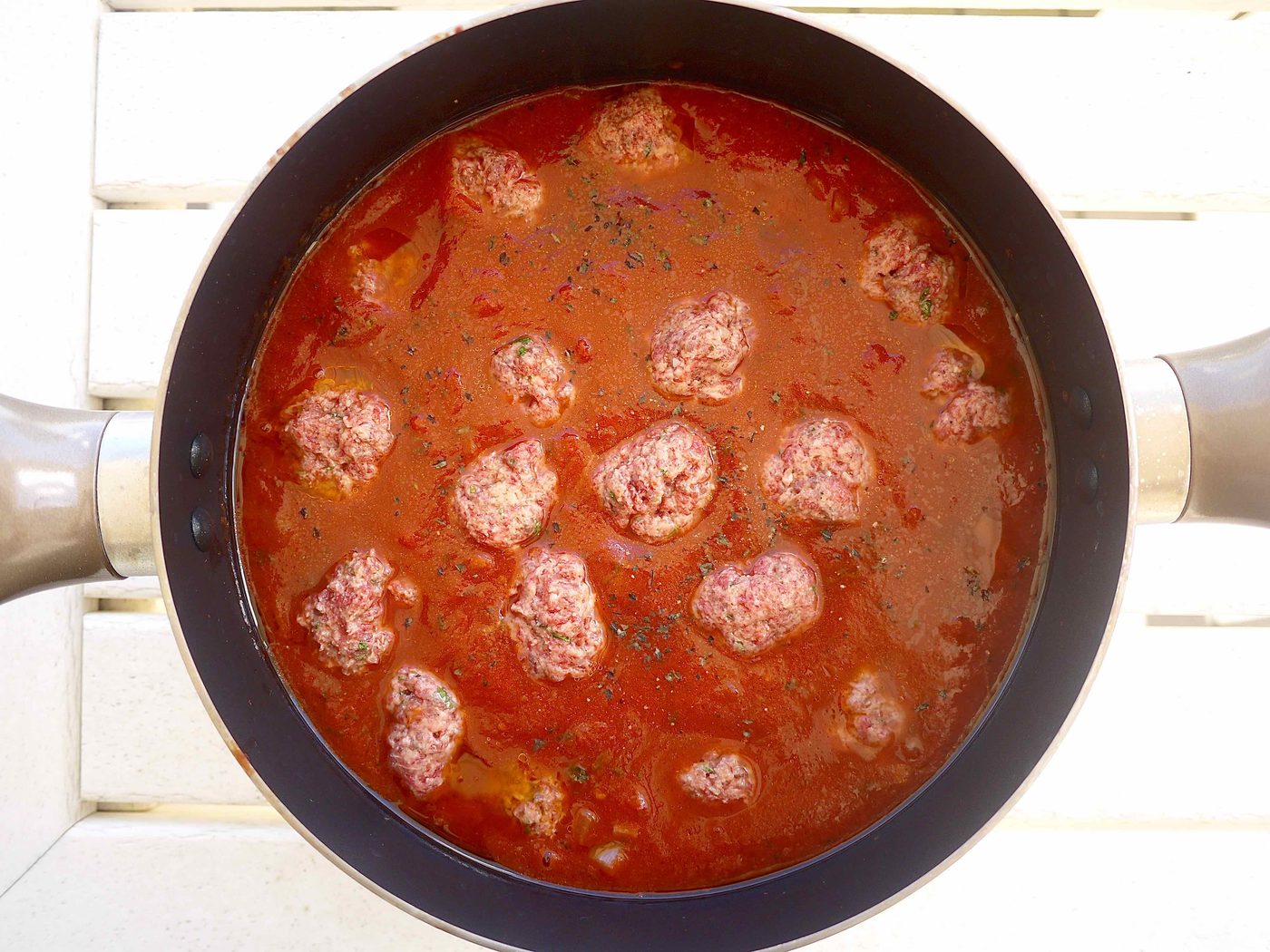 Gluten free meatballs recipe before cooking.