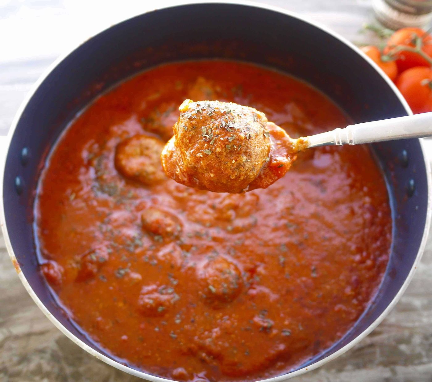 Almond Flour Meatballs & Sauce