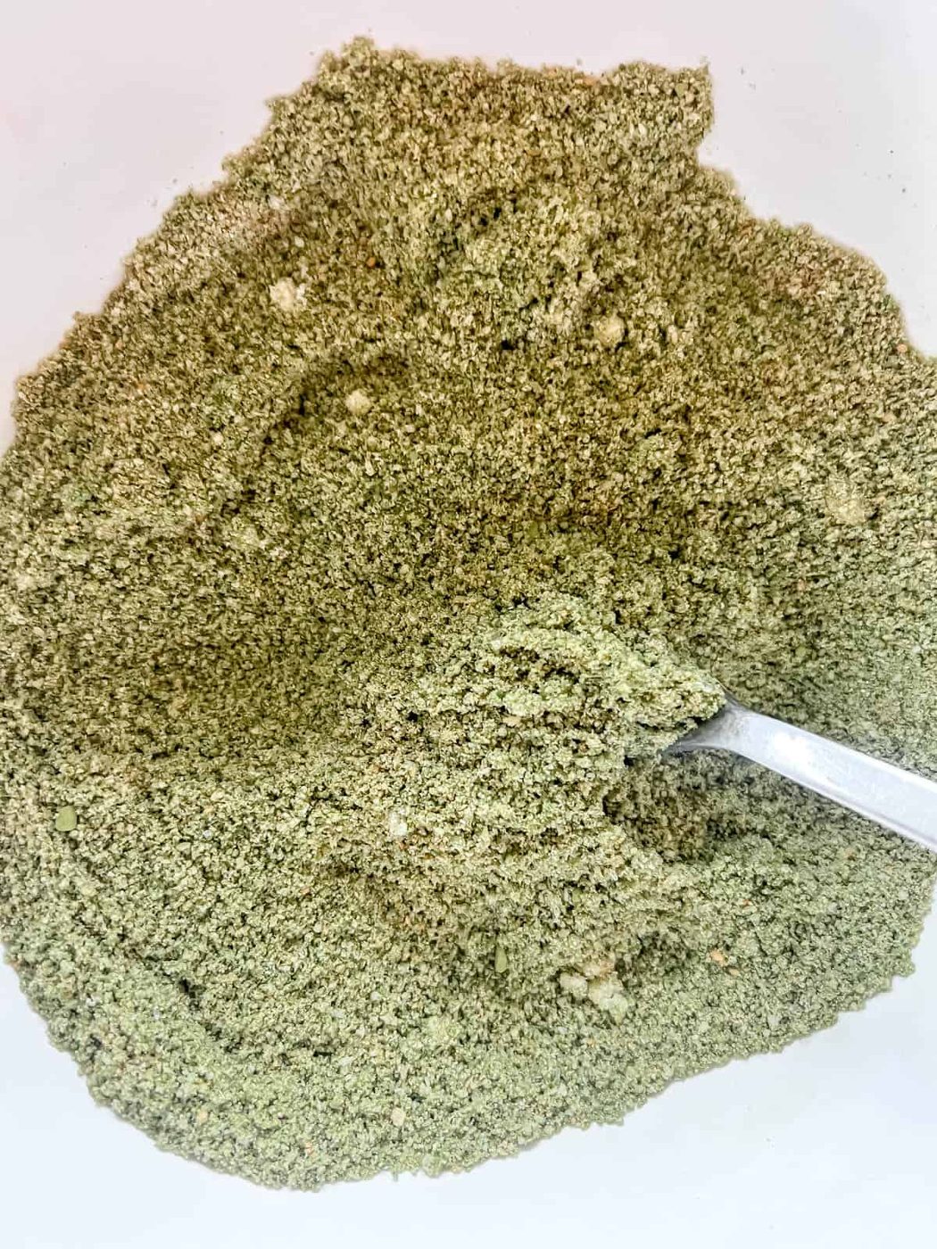 Dry ingredients mixed together in bowl.