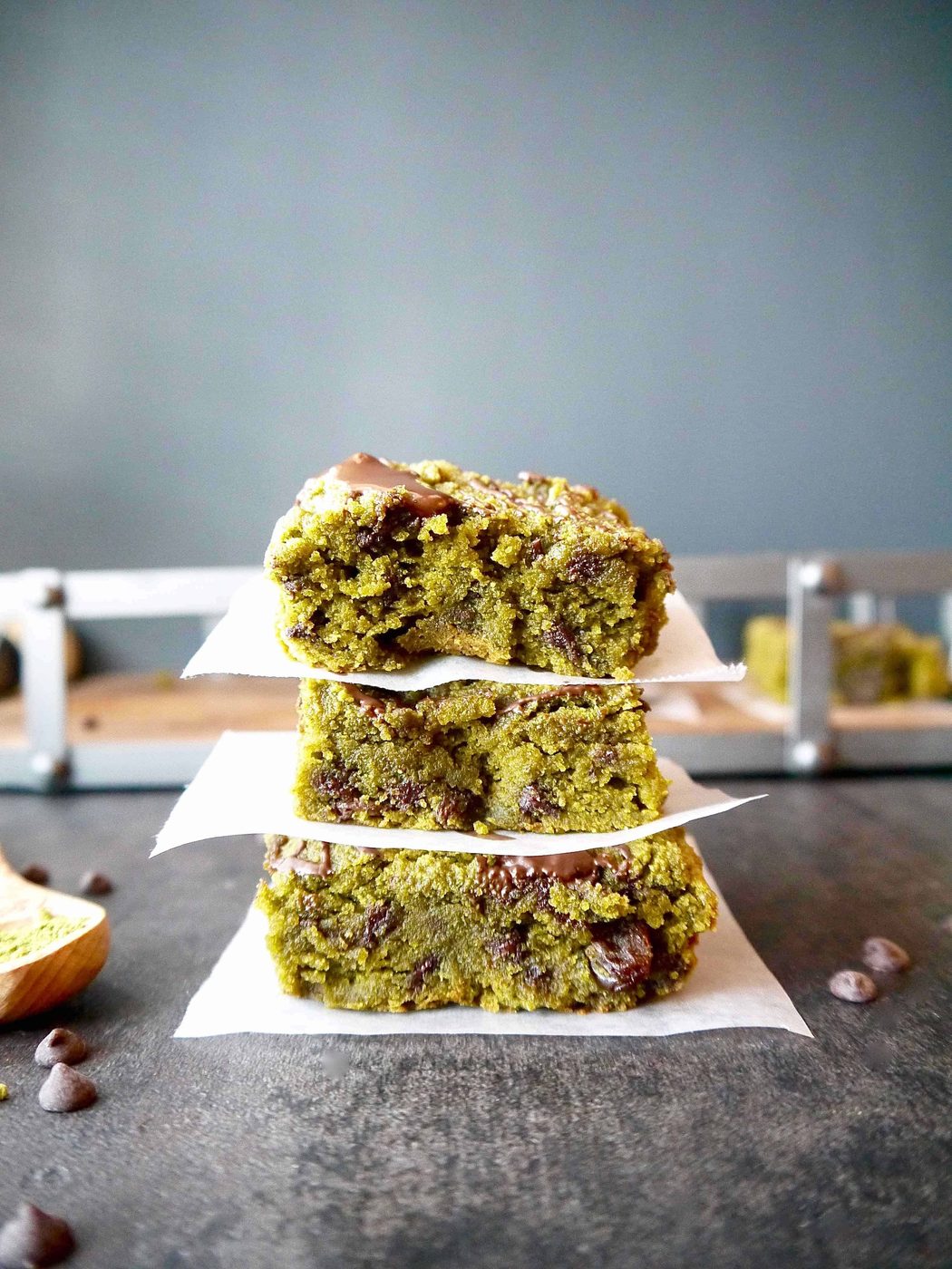 Almond Flour Matcha Brownies, Gluten free, Dairy free, Paleo