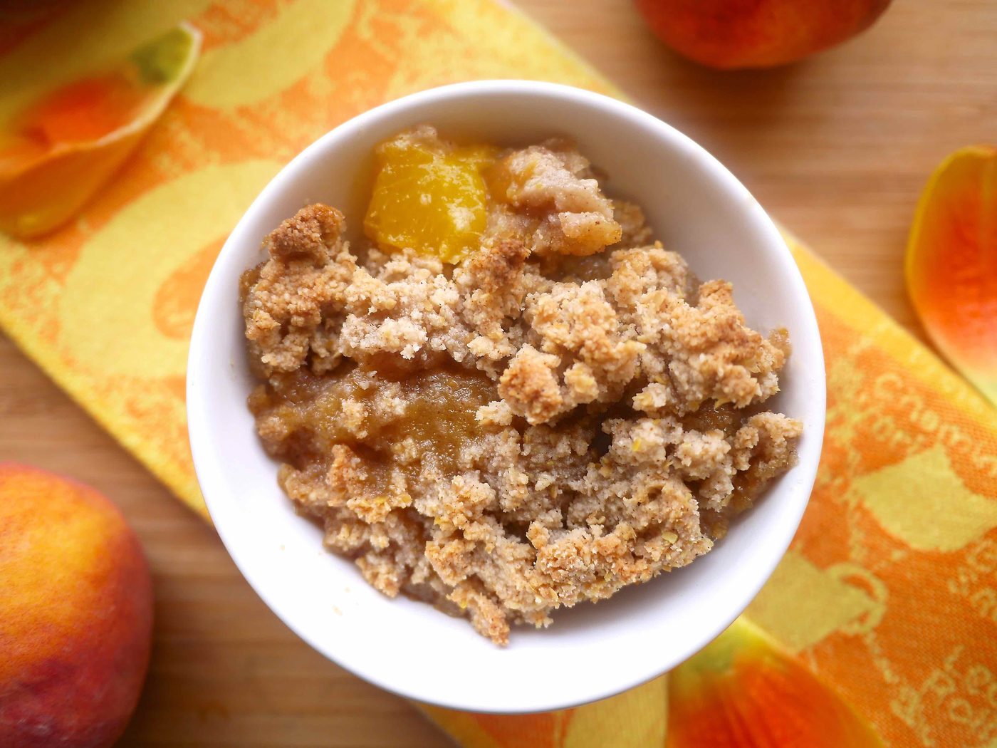 Paleo Peach Crumble, GF