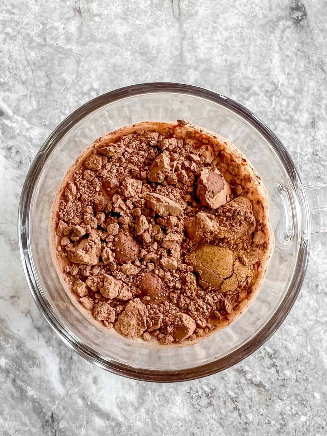 All pumpkin spice ingredients in a microwave safe mug