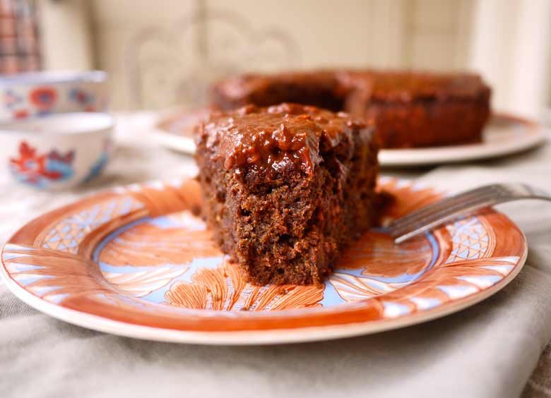 Paleo Raspberry Chocolate Banana Cake (GF, dairy-free)