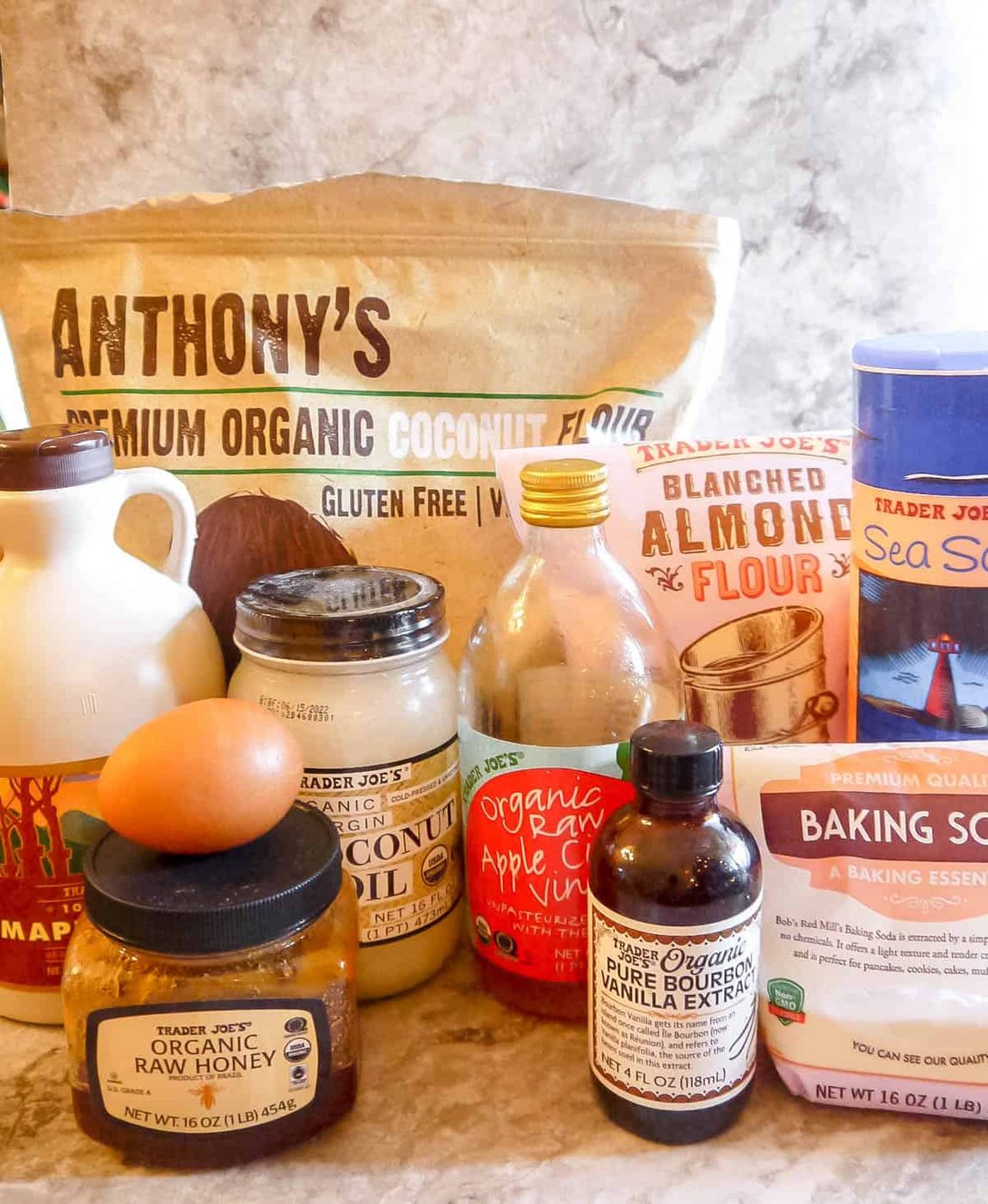 ingredients for Paleo sugar cookies