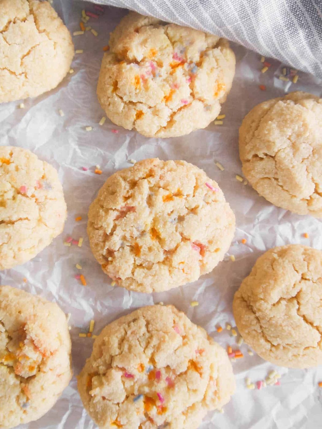 Paleo sugar cookies freshly baked.